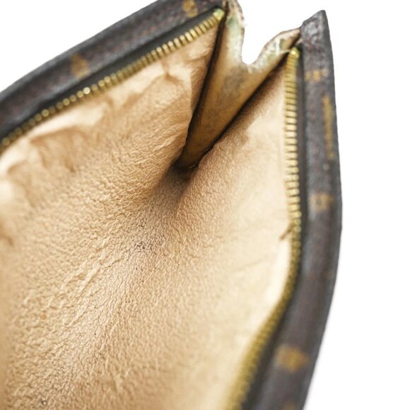 LOUIS VUITTON Logo BUCKET PM Pouch Bag Monogram Leather Brown France - Picture 11 of 14